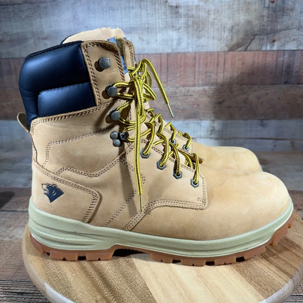 Herman Survivors Boots Mens 13 Wide Tan Work Steel Toe ASTM F2413-18 Oil Slip